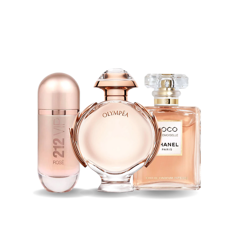 Set di 3 Profumi - 212 Vip Rosé, Coco Madeimoselle e Paco Rabanne Olympéa 100ml