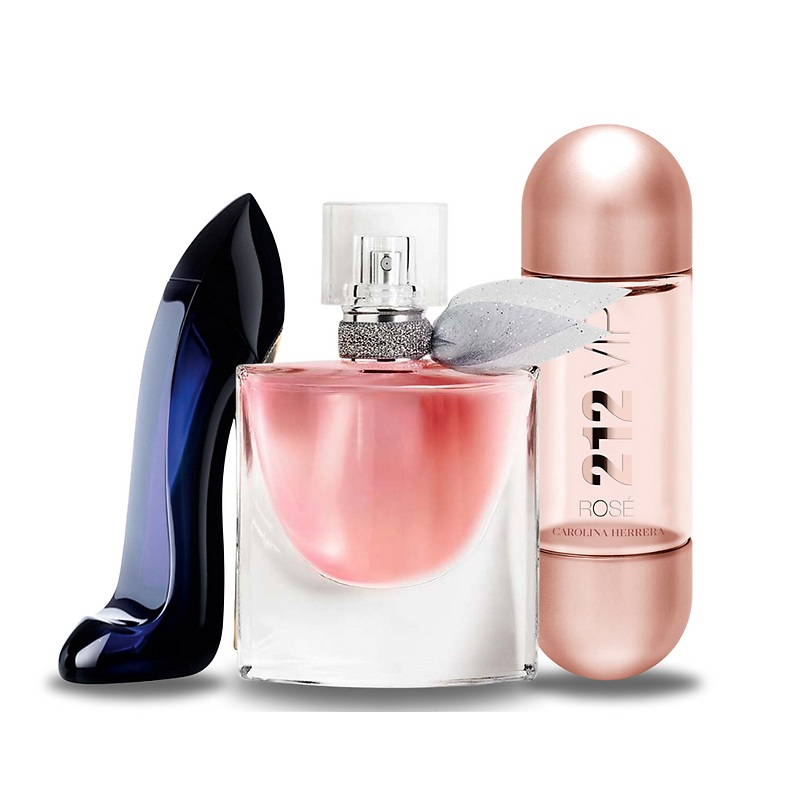 Set di 3 Profumi - Good Girl, 212 Vip, La vie es belle 100ml