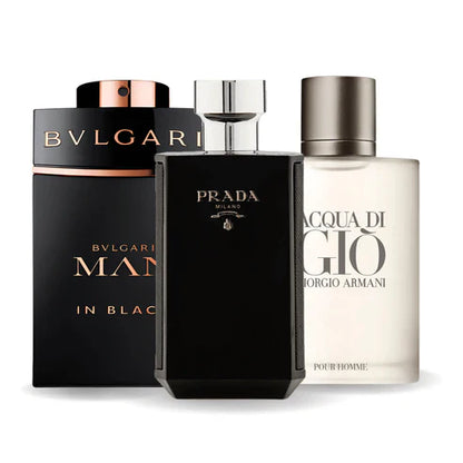 Set di 3 Profumi - BVLGARI IN BLACK, GIORGIO ARMANI ACQUA DI GIO, L'HOMME PRADA INTENSE