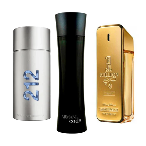 Set di 3 Profumi - 212 MEN NYC, PACO RABANNE ONE MILLION, ARMANI CODE HOMME