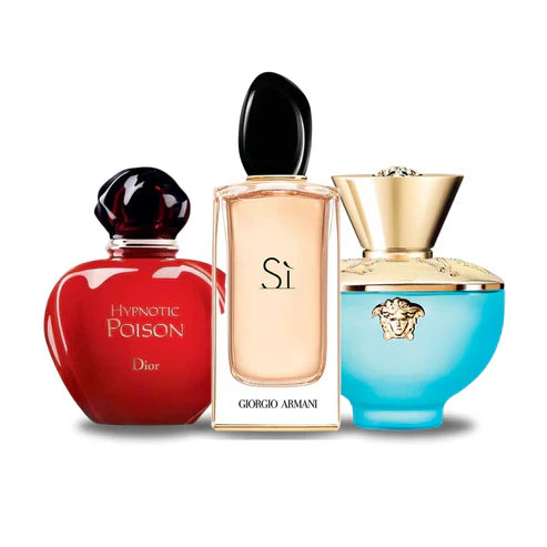 Set di 3 Profumi - DIOR HYPNOTIC POISON, GIORGIO ARMANI SÌ, VERSACE DYLAN TURQUOISE